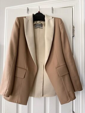 Sportmax Two-Tone Camel and Cream Blazer